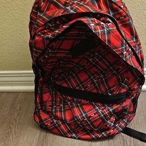 Victoria's Secret Red Plaid Backpack